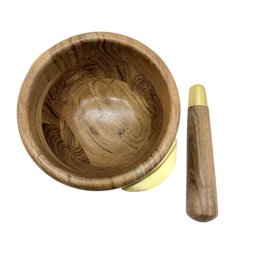 Mortero de Madera Para Cocina