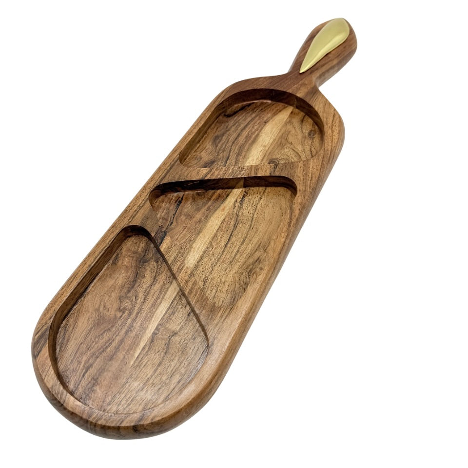 Tabla de Quesos y Embutidos de Madera Maciza